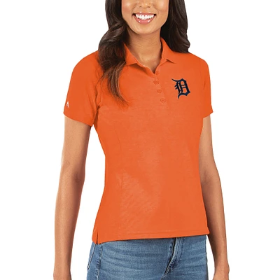 Women's Antigua Orange Detroit Tigers Legacy Pique Polo