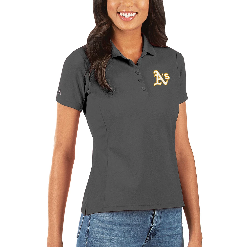 Women's Antigua Gray Athletics Legacy Pique Polo