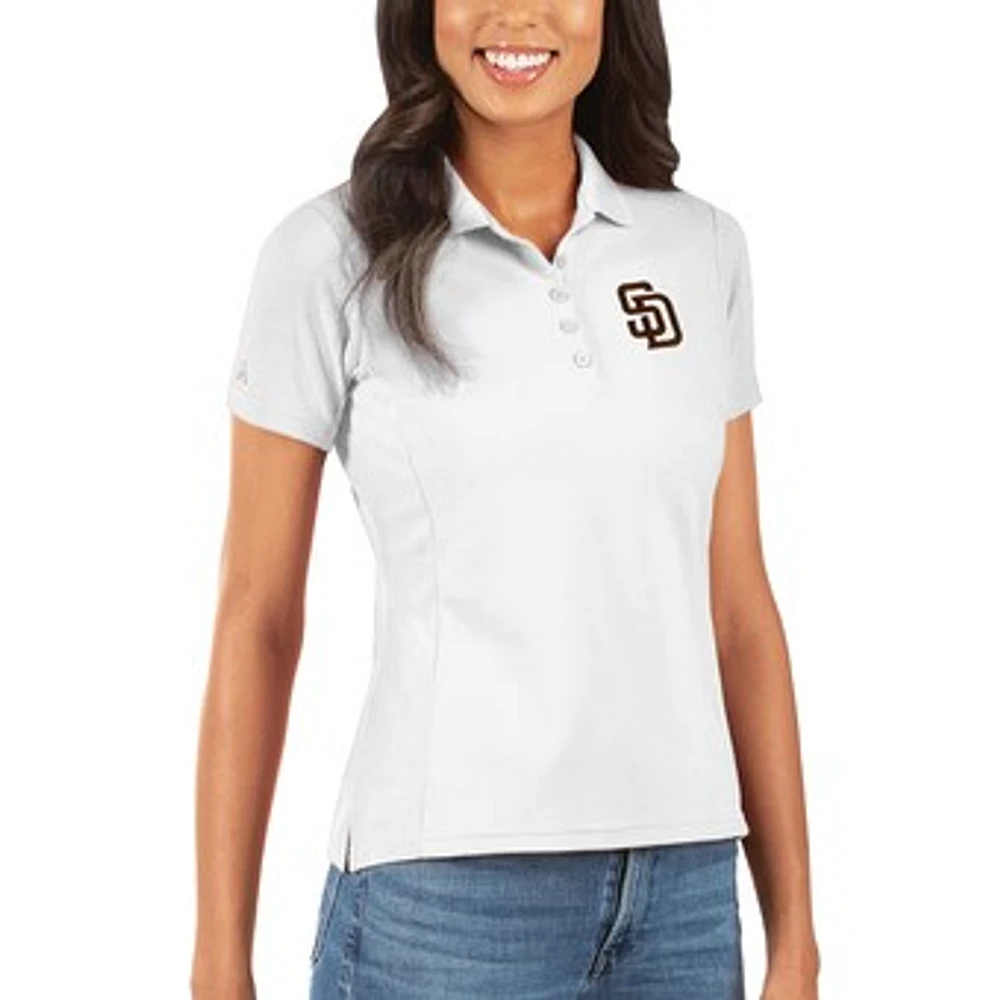 Women's Antigua White San Diego Padres Legacy Pique Polo
