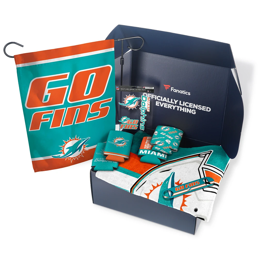 Miami Dolphins Fanatics Pack Tailgate Game Day Essentials Gift Box - $80+ Value