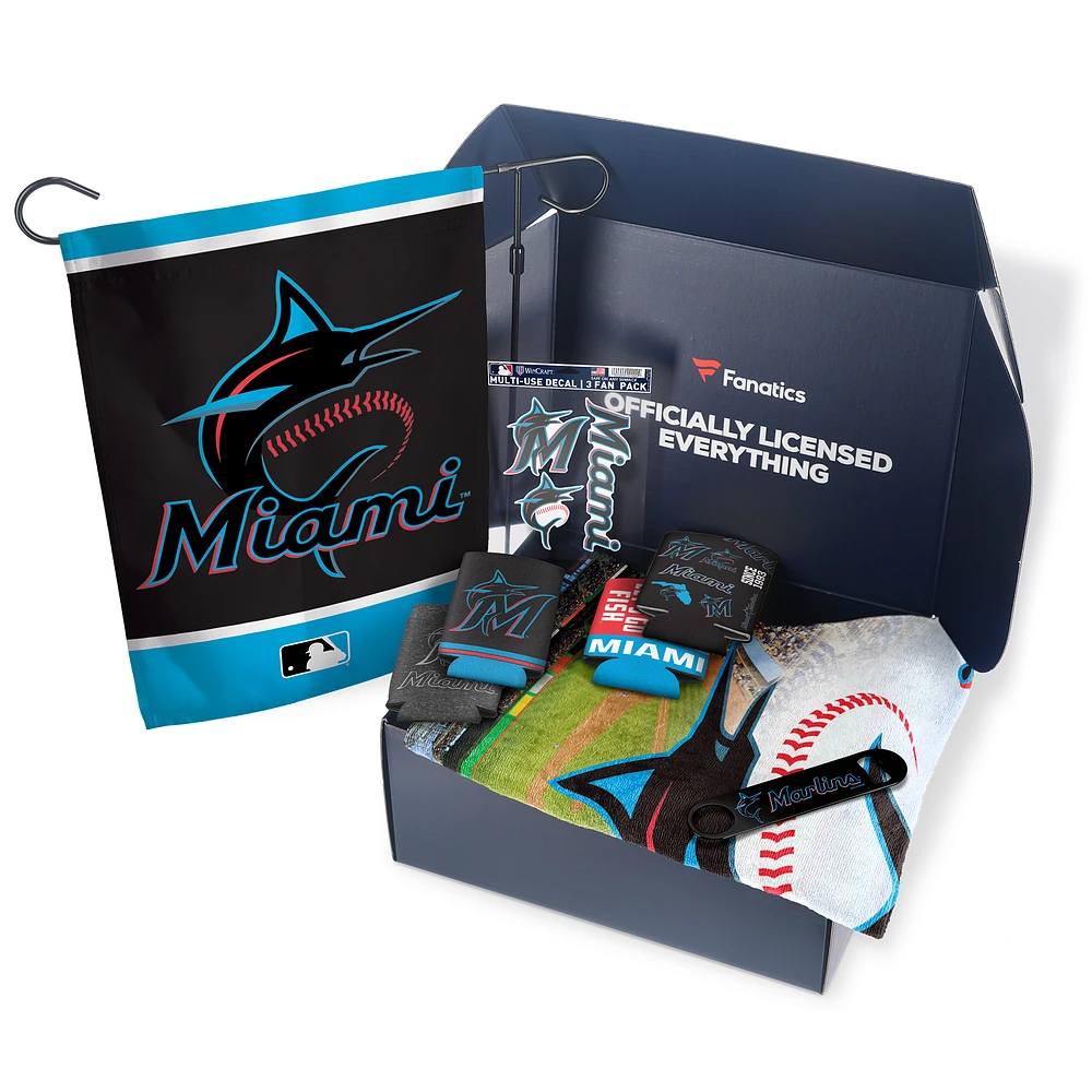 Miami Marlins Fanatics Pack Tailgate Game Day Essentials Gift Box - $80+ Value
