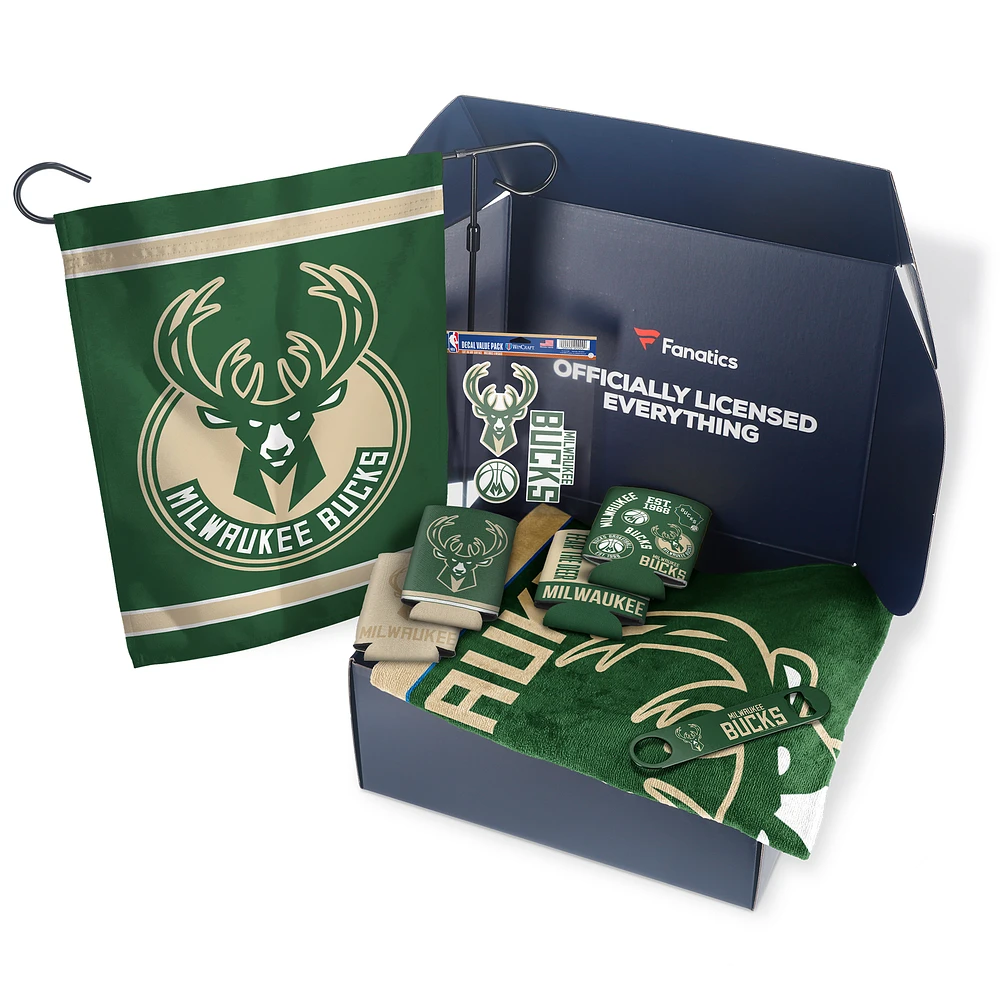 Milwaukee Bucks Fanatics Pack Tailgate Game Day Essentials Gift Box - $80+ Value