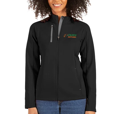Women's Antigua Black/Charcoal Florida A&M Rattlers Generation Full-Zip Jacket