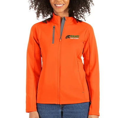 Women's Antigua Orange/Charcoal Florida A&M Rattlers Generation Full-Zip Jacket