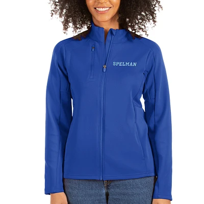 Women's Antigua Royal Spelman College Jaguars Generation Full-Zip Jacket