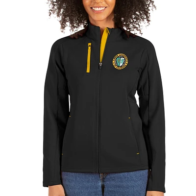 Women's Antigua Black/Gold XULA Gold Generation Full-Zip Jacket