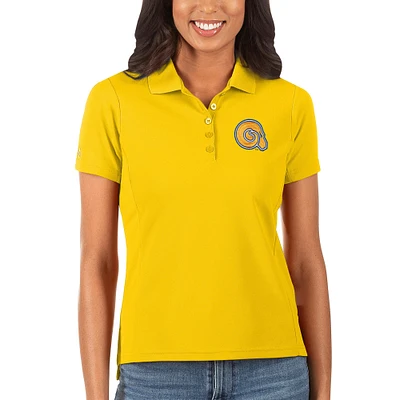 Women's Antigua Gold Albany State Golden Rams Legacy Pique Polo