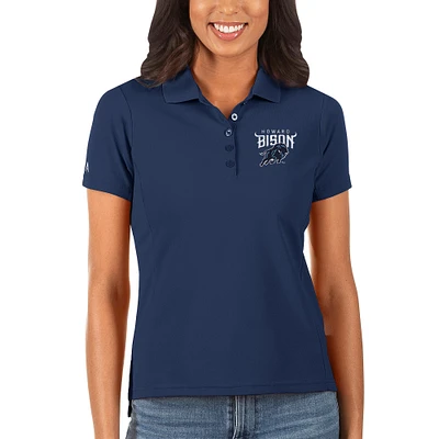 Women's Antigua Navy Howard Bison Legacy Pique Polo