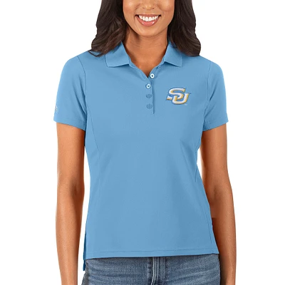 Women's Antigua Light Blue Southern University Jaguars Legacy Pique Polo