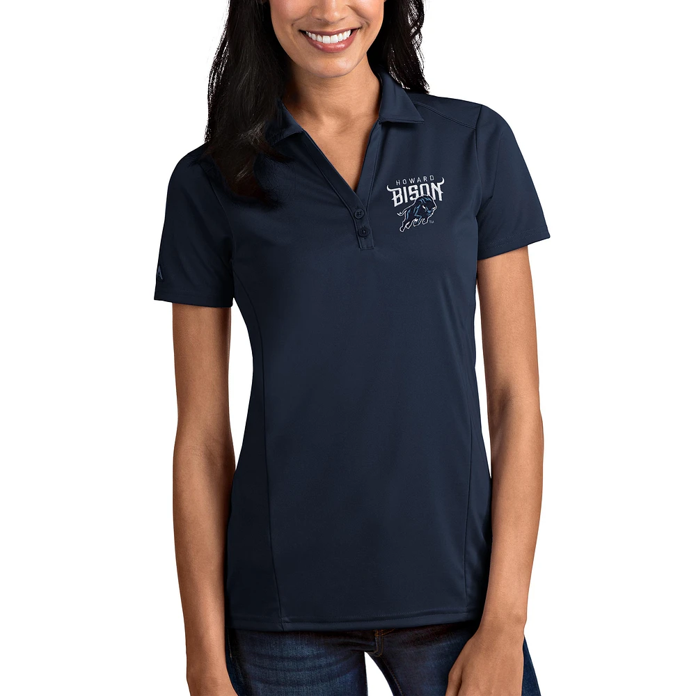 Women's Antigua Navy Howard Bison Tribute Polo