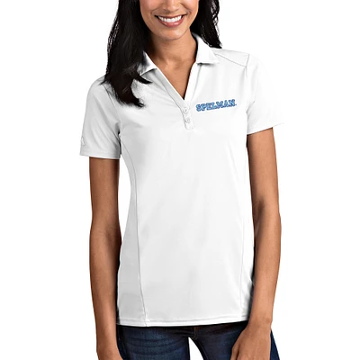 Women's Antigua White Spelman College Jaguars Tribute Polo