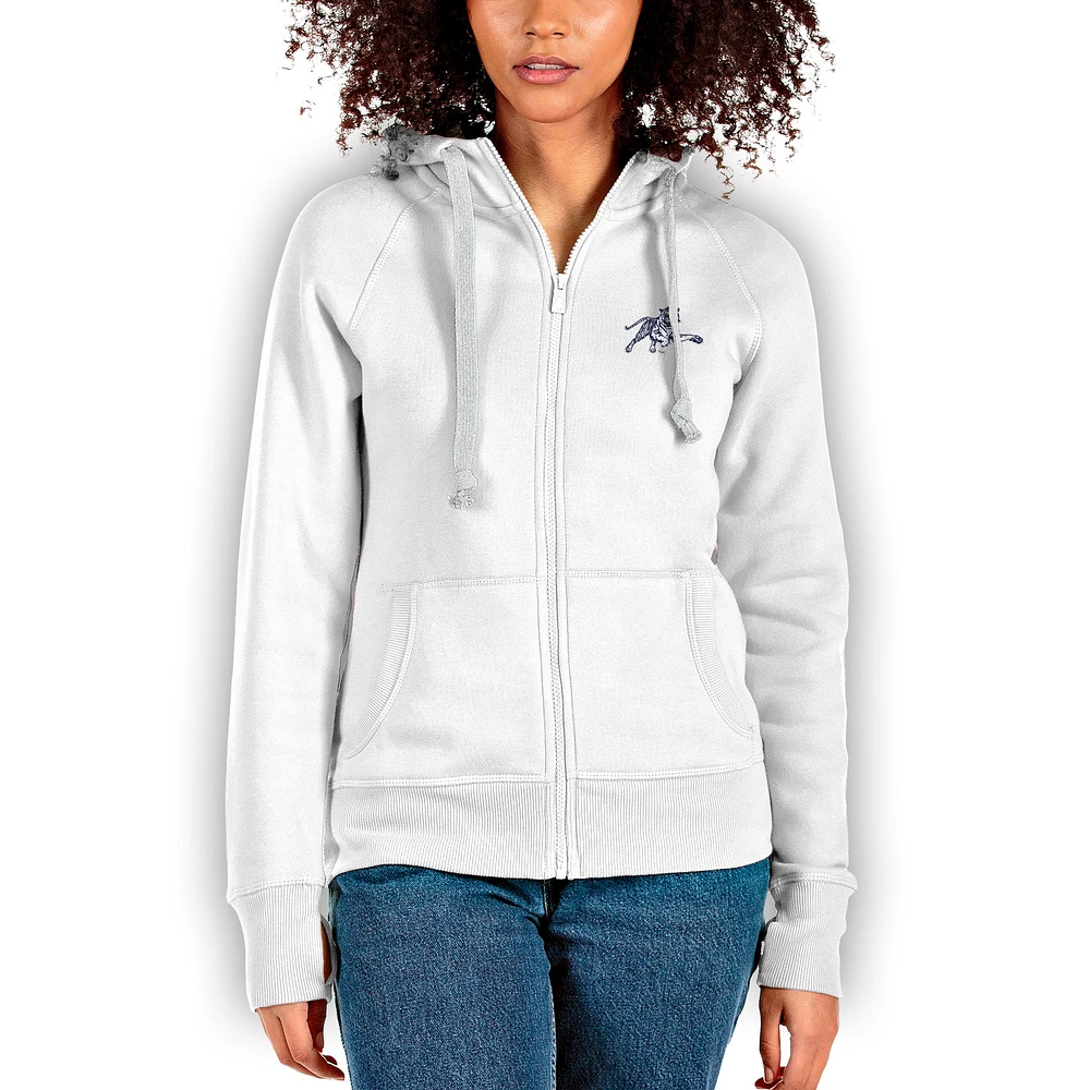 Women's Antigua Jackson State Tigers Victory Full-Zip Hoodie