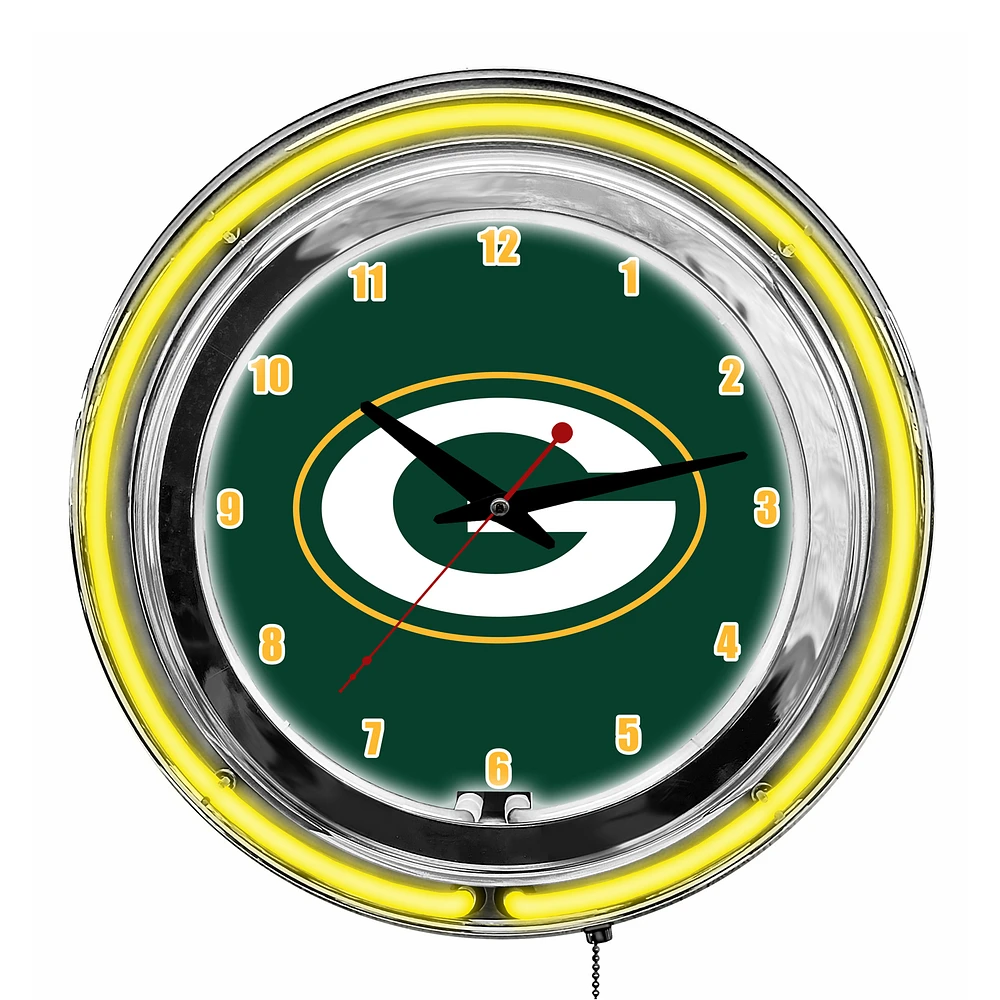 Imperial Green Bay Packers 14'' Neon Clock