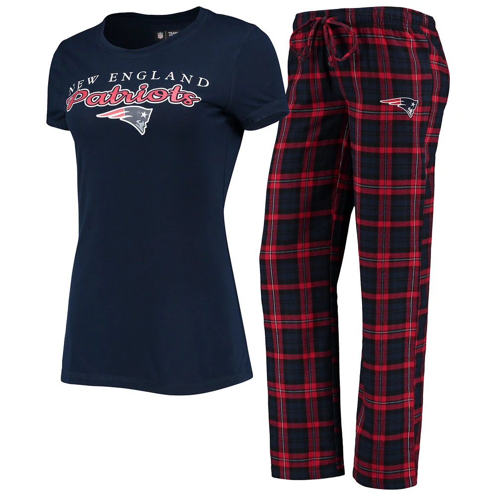 Women's Concepts Sport Navy/Red New England Patriots Logo Top & Pants Set