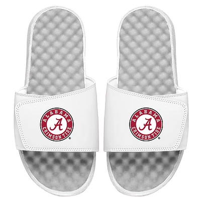 Men's ISlide White Alabama Crimson Tide Circle Logo Slide Sandals