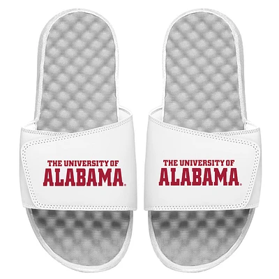 Men's ISlide White Alabama Crimson Tide Wordmark Slide Sandals