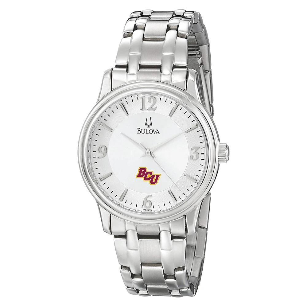 Men's Bulova Silver Bethune-Cookman Wildcats Stainless Steel Quartz Watch