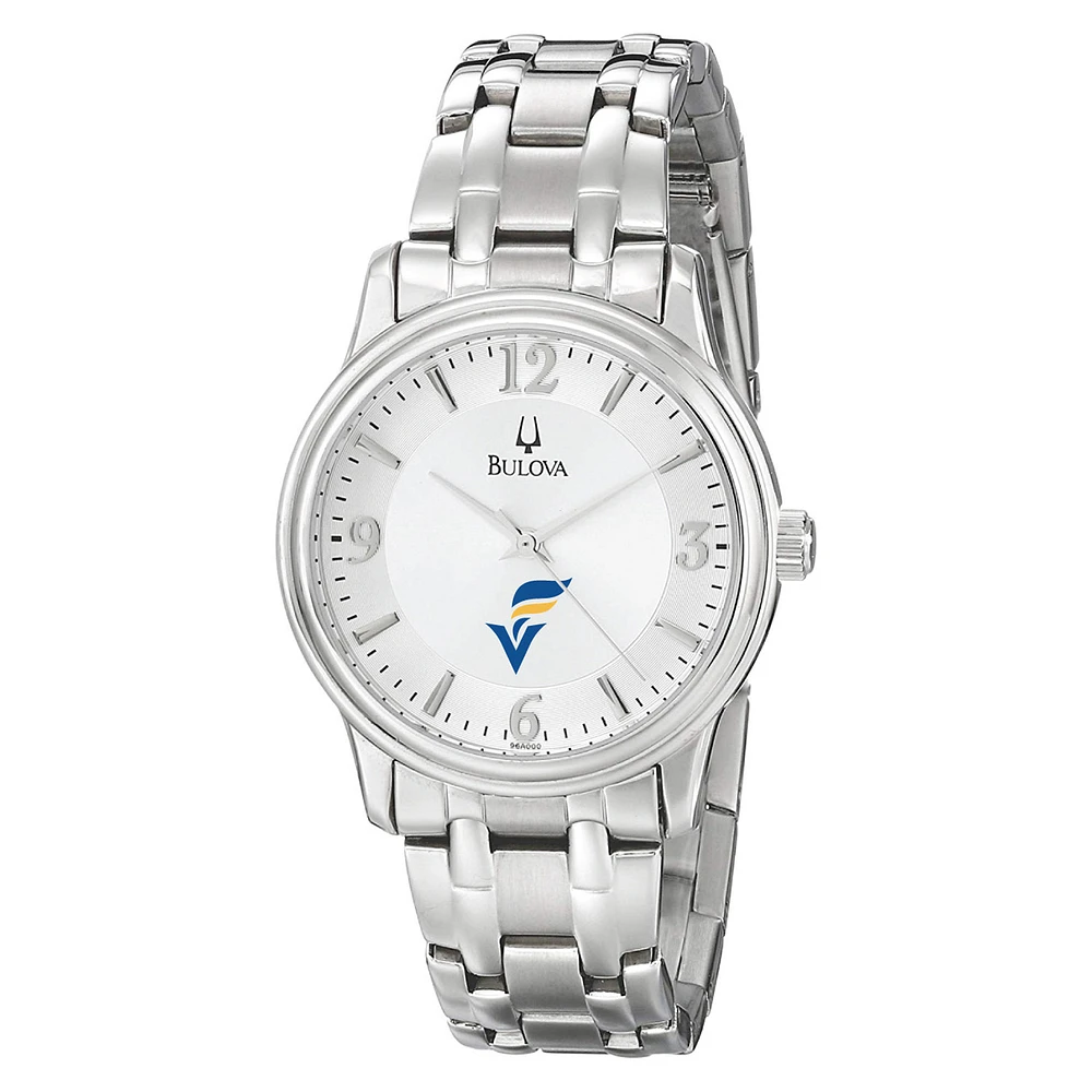Men's Bulova Silver Fort Valley State Wildcats Stainless Steel Quartz Watch