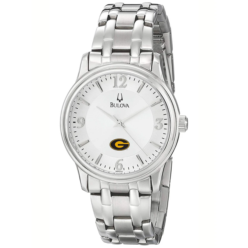 Men's Bulova Silver Grambling Tigers Stainless Steel Quartz Watch