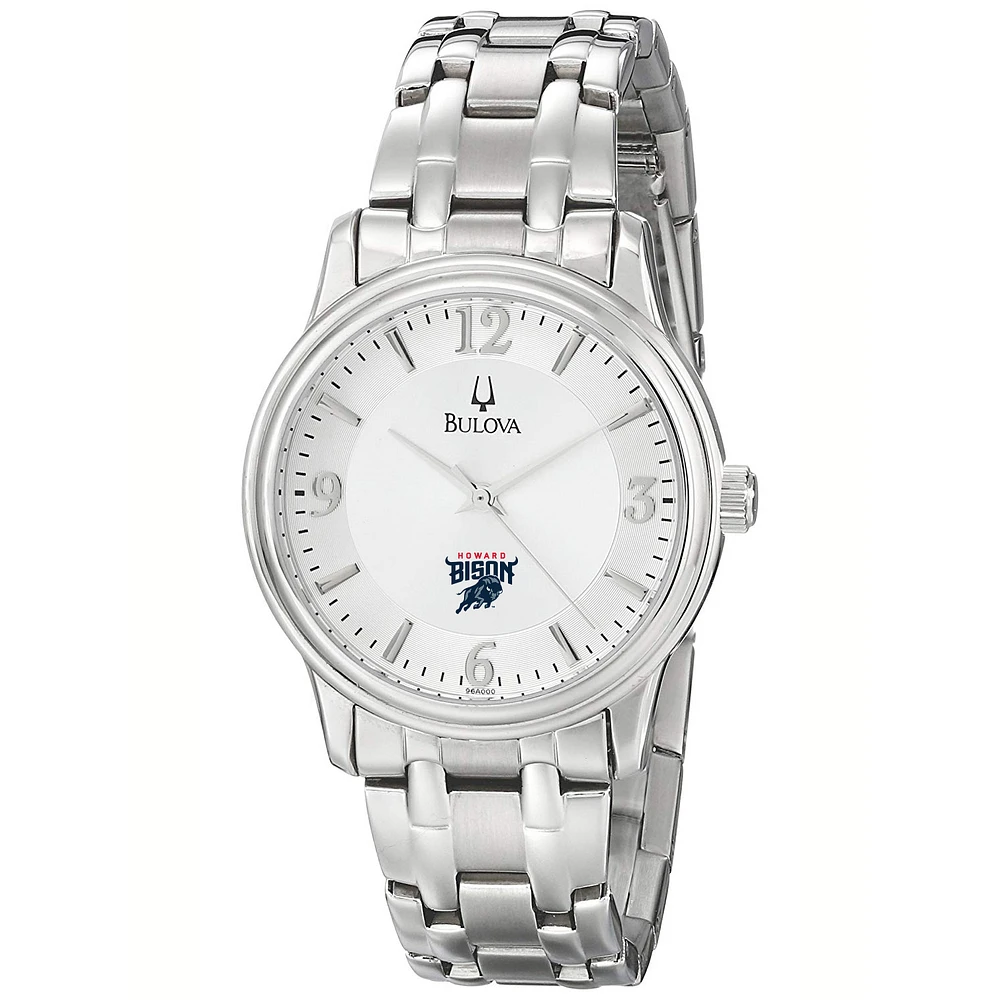 Men's Bulova Silver Howard Bison Stainless Steel Quartz Watch