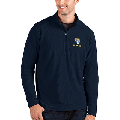 Men's Antigua Navy Los Angeles Rams Glacier Quarter-Zip Pullover Jacket