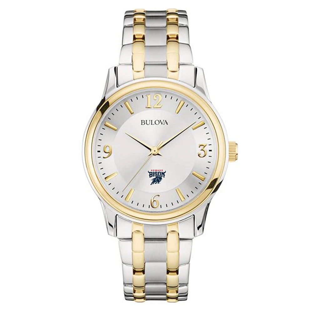Bulova Silver/Gold Howard Bison Classic Two-Tone Round Watch