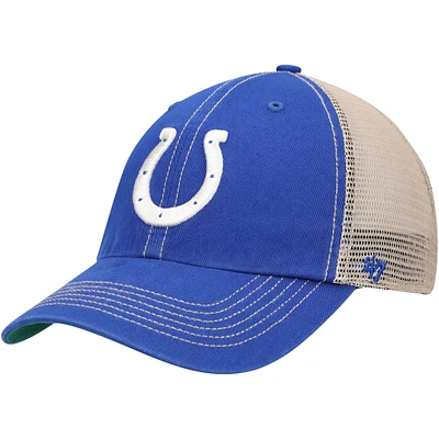 Men's '47 Royal/Natural Indianapolis Colts Trawler Trucker Clean Up Snapback Hat