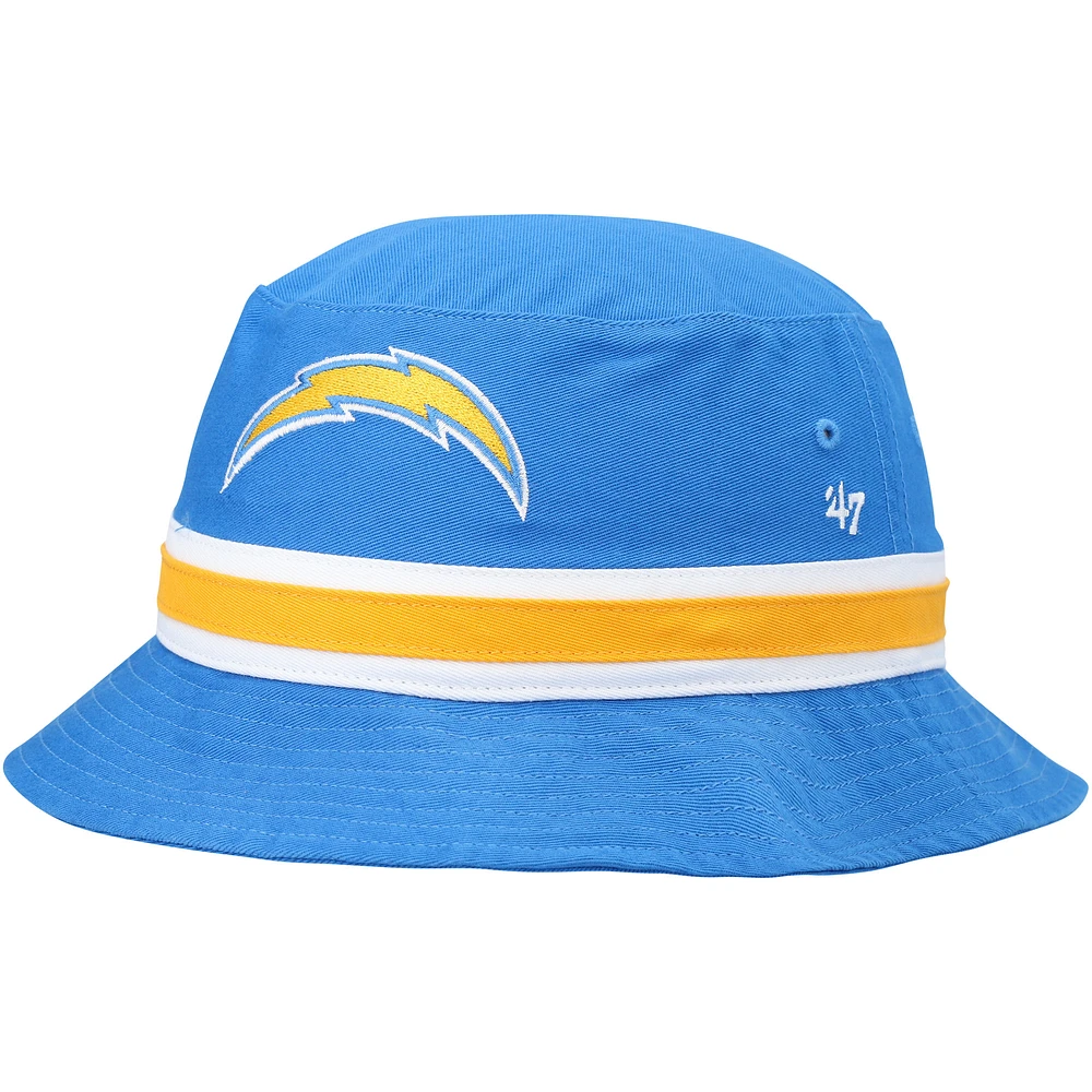 Men's '47 Blue Los Angeles Chargers Striped Bucket Hat