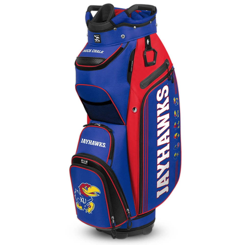 WinCraft Kansas Jayhawks Bucket III Cooler Cart Golf Bag