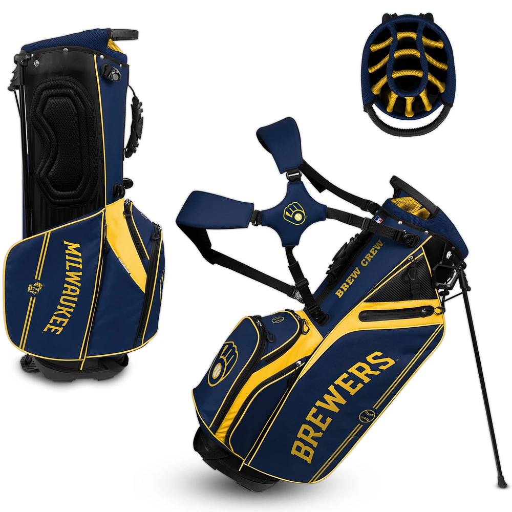 WinCraft Milwaukee Brewers Caddie Carry Hybrid Golf Bag