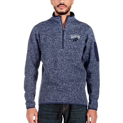 Men's Antigua Navy Howard Bison Fortune Quarter-Zip Pullover Jacket