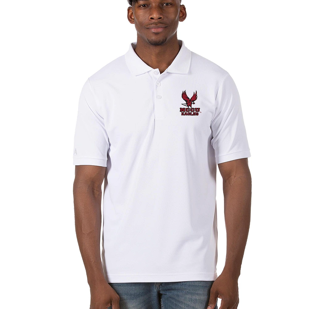 Men's Antigua White North Carolina Central Eagles Legacy Pique Polo