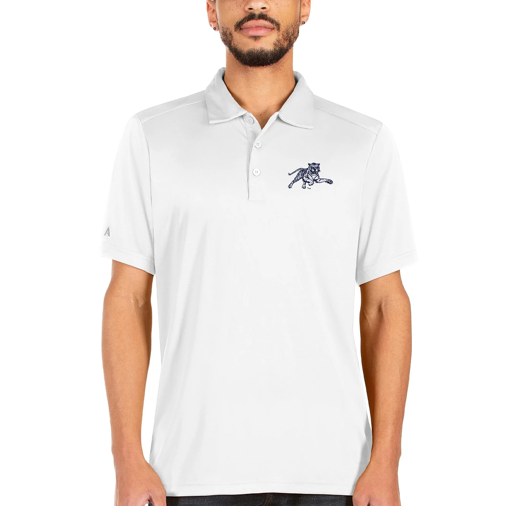 Men's Antigua White Jackson State Tigers Tribute Polo