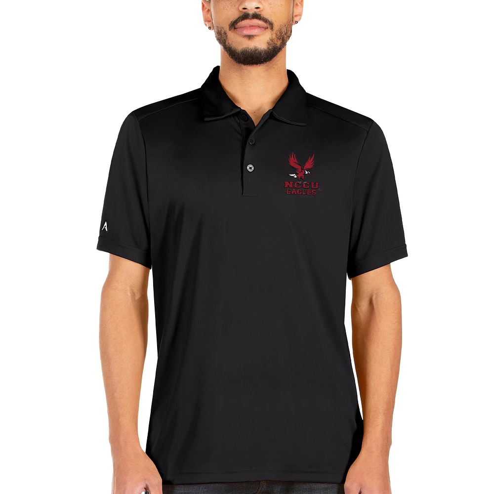 Men's Antigua Black North Carolina Central Eagles Tribute Polo