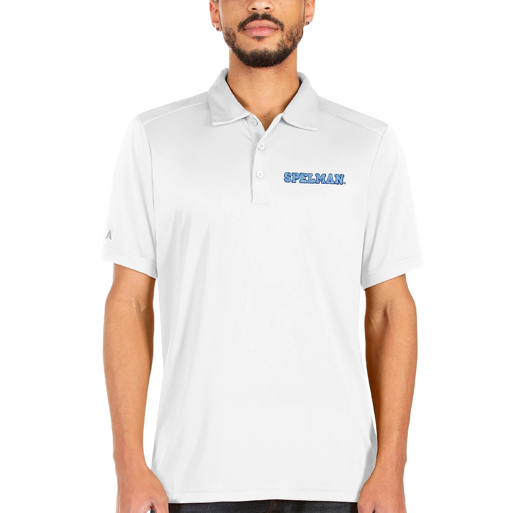 Men's Antigua White Spelman College Jaguars Tribute Polo