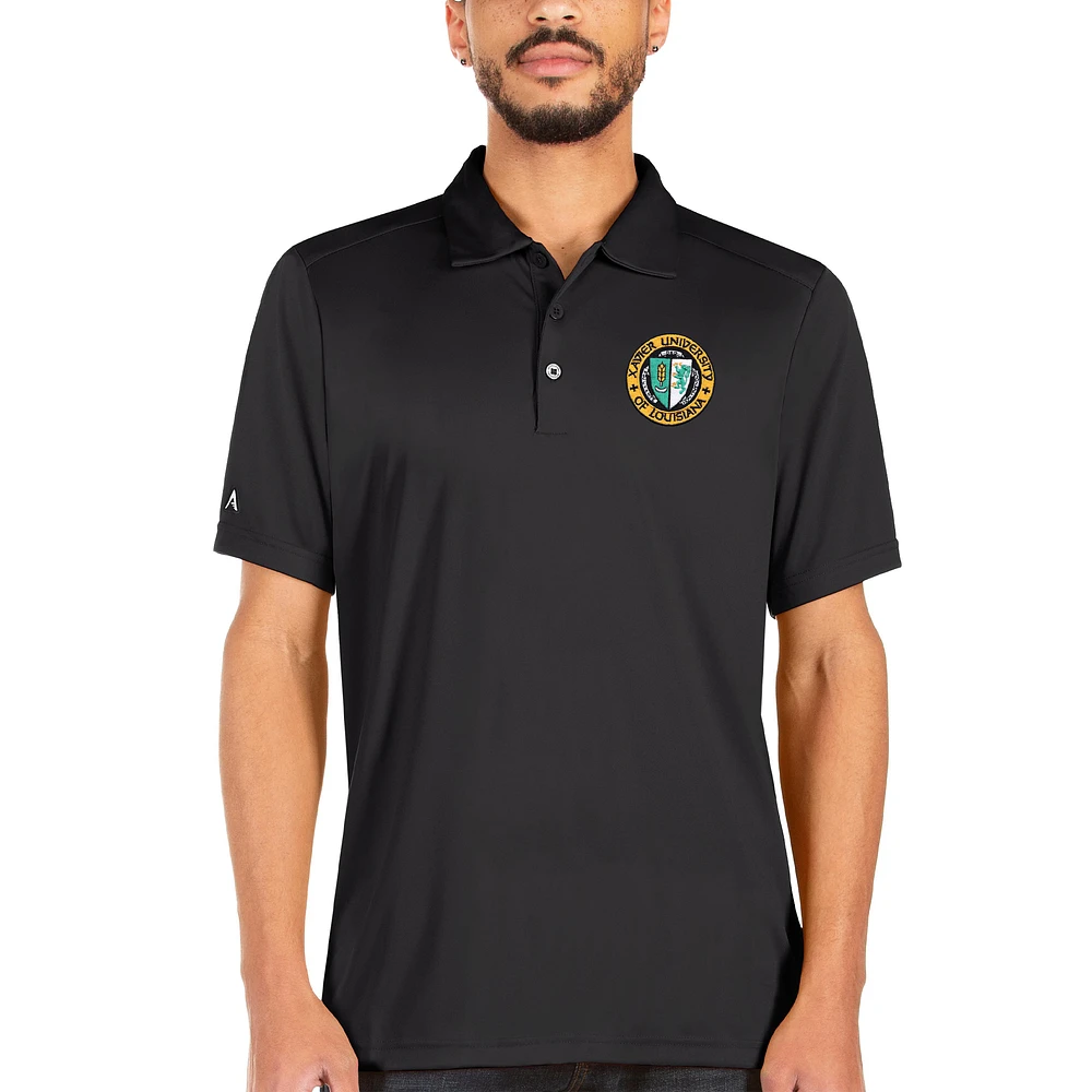 Men's Antigua Charcoal XULA Gold Tribute Polo