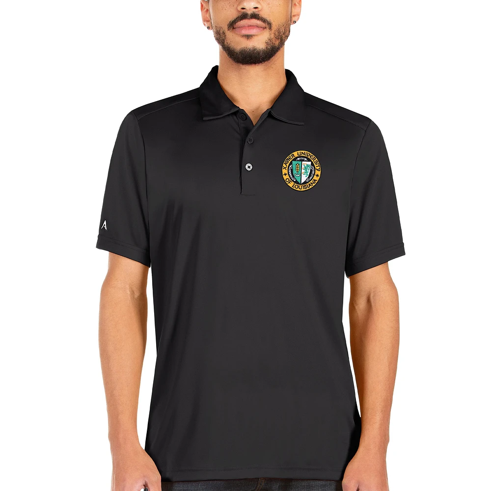 Men's Antigua Charcoal XULA Gold Big & Tall Tribute Polo