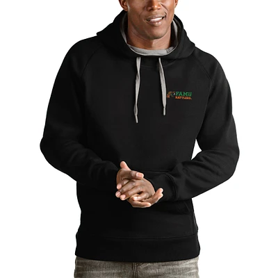 Men's Antigua Black Florida A&M Rattlers Victory Pullover Hoodie