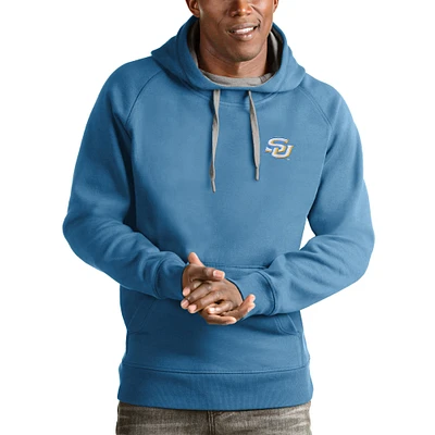 Men's Antigua Light Blue Southern University Jaguars Victory Pullover Hoodie
