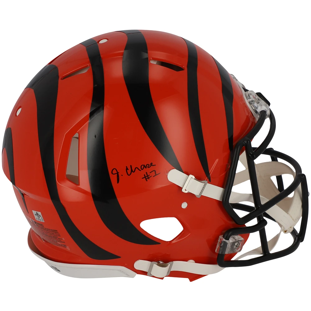 Ja'Marr Chase Cincinnati Bengals Autographed Riddell Speed Authentic Helmet