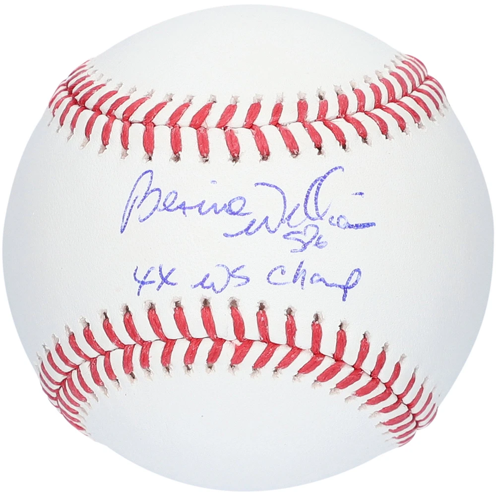 Bernie Williams New York Yankees Autographed Rawlings Baseball with "4X WS CHAMP" Inscription