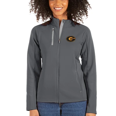 Women's Antigua Charcoal/Silver Grambling Tigers Generation Full-Zip Jacket