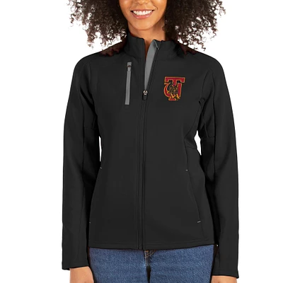 Women's Antigua Black/Charcoal Tuskegee Golden Tigers Generation Full-Zip Jacket