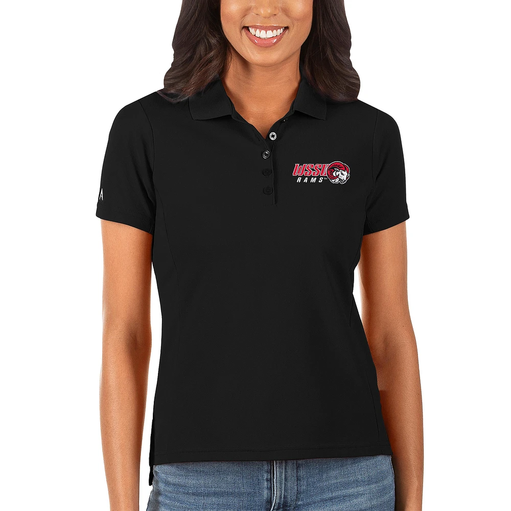 Women's Antigua Black Winston-Salem State Rams Legacy Pique Polo