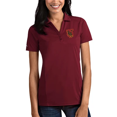 Women's Antigua Crimson Tuskegee Golden Tigers Tribute Polo