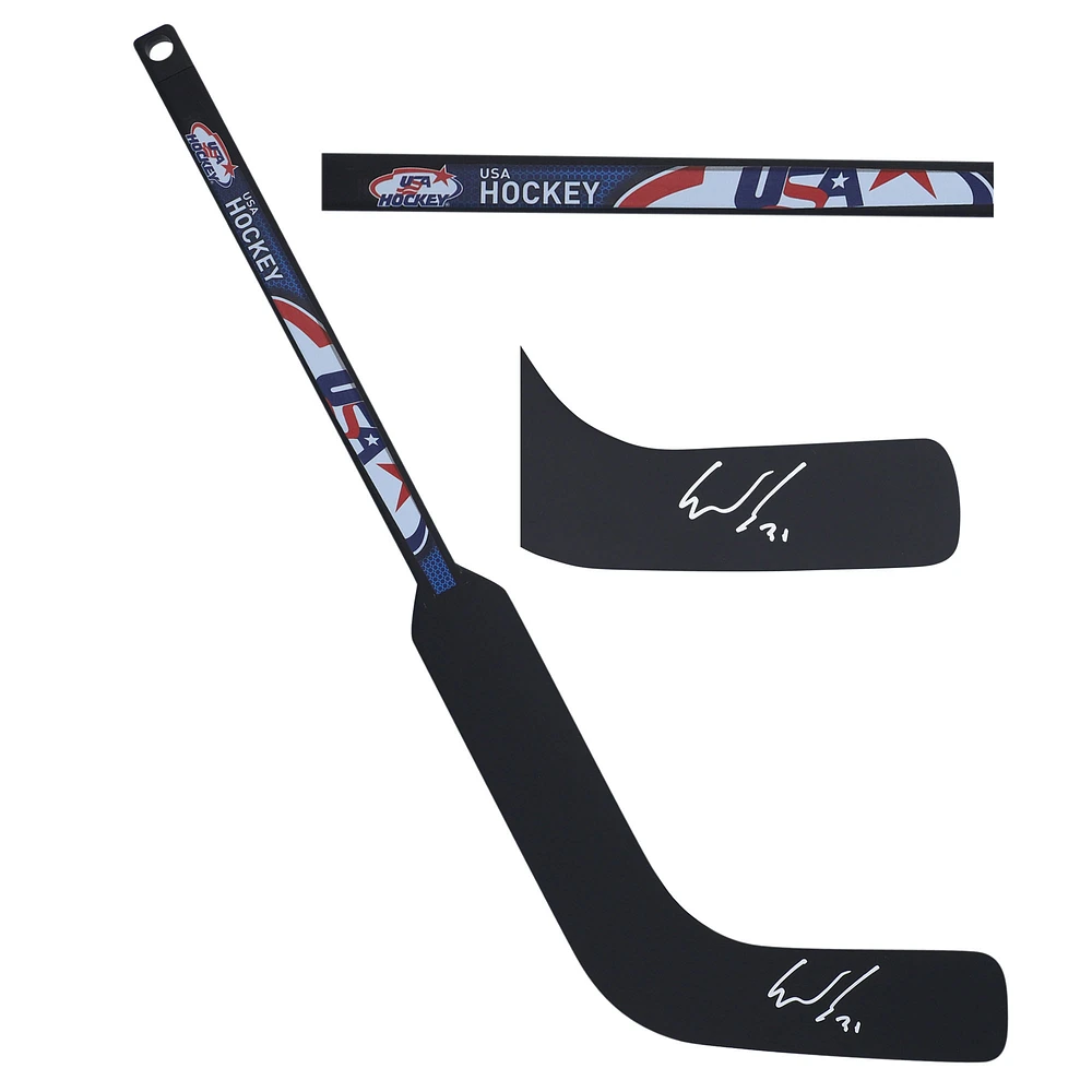 Spencer Knight USA Hockey Autographed Mini Composite Goalie Stick