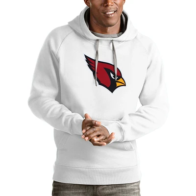 Men's Antigua White Arizona Cardinals Victory Pullover Hoodie