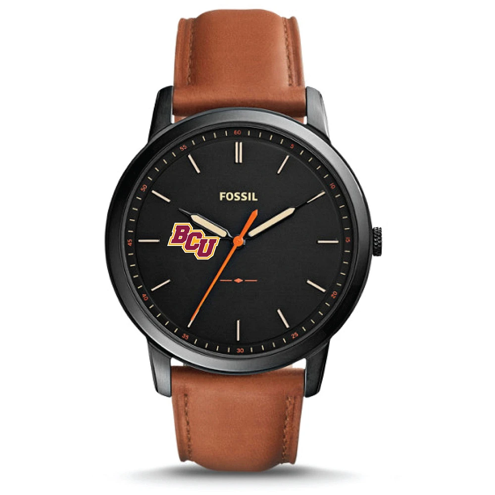 Fossil Bethune-Cookman Wildcats The Minimalist Slim Leather Watch