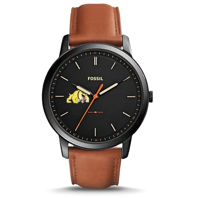 Fossil Bowie State Bulldogs The Minimalist Slim Leather Watch