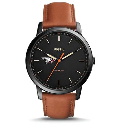 Fossil North Carolina Central Eagles The Minimalist Slim Leather Watch